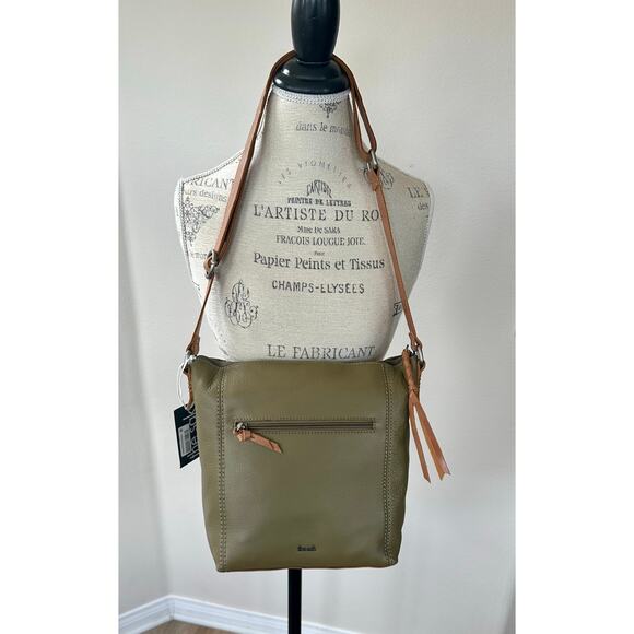 The Sak Women's Ashland Leather Crossbody Bag Purse Color is Loden NWT - Picture 3 of 10